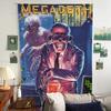 Megadeth Heavy Metal Band Album Wall Tapestry Hanging Tarot Hippie Wall Rugs Dorm INS Home Decor