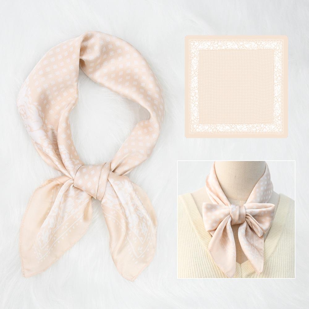 Женский новый модный шелковый шарф с имитацией атмосферы, защитный шарф для шеи, весна, лето, осень, квадратный шарф