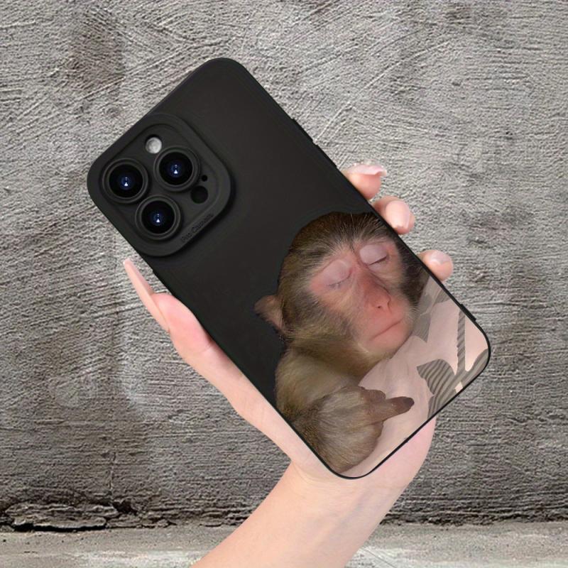 Милый чехол для телефона с изображением обезьяны для iPhone 16 15 14 13 12 11 x XR Xs SE2 SE 8 7 plus pro Max mini силиконовая задняя крышка