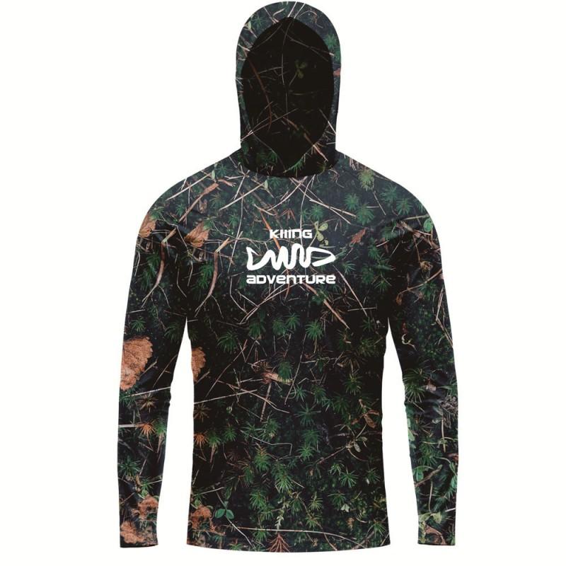 Mens Quick-Dry UV Protection Long Sleeve Hooded Fishing Shirt Lightweight Breathable Outdoor Angling Hiking Summer