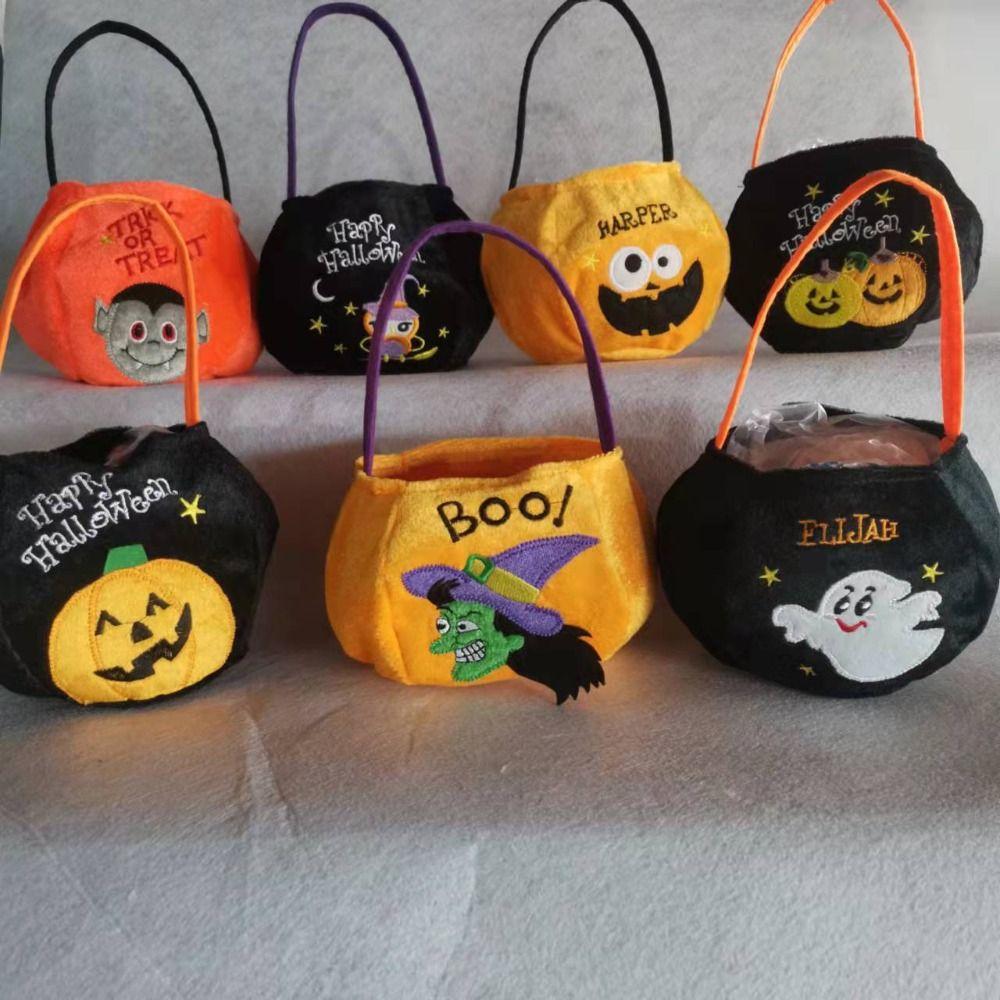Cloth Gift Basket Ghost Pumpkin Candy Bag Portable Halloween Candy Bag Children