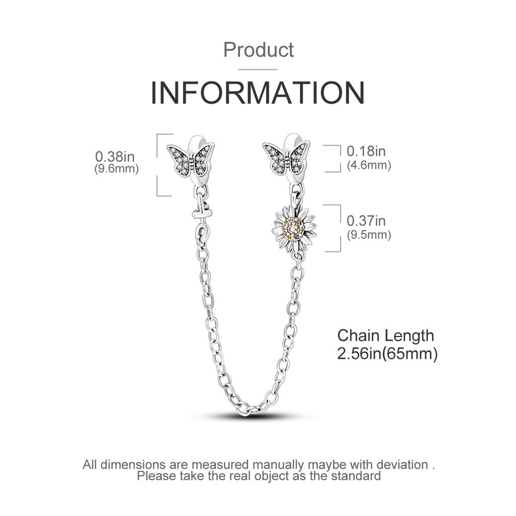 Новая медная цепочка безопасности Шарм-подвеска в виде лунного цветка и звезды Подходит для оригинального браслета DIY для женщин и девушек