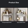 Bathroom Shelves No Drill Shampoo Storage Rack Wall Mounted Shower Corner Shelf Space Aluminum Kitchen Organizer Rack