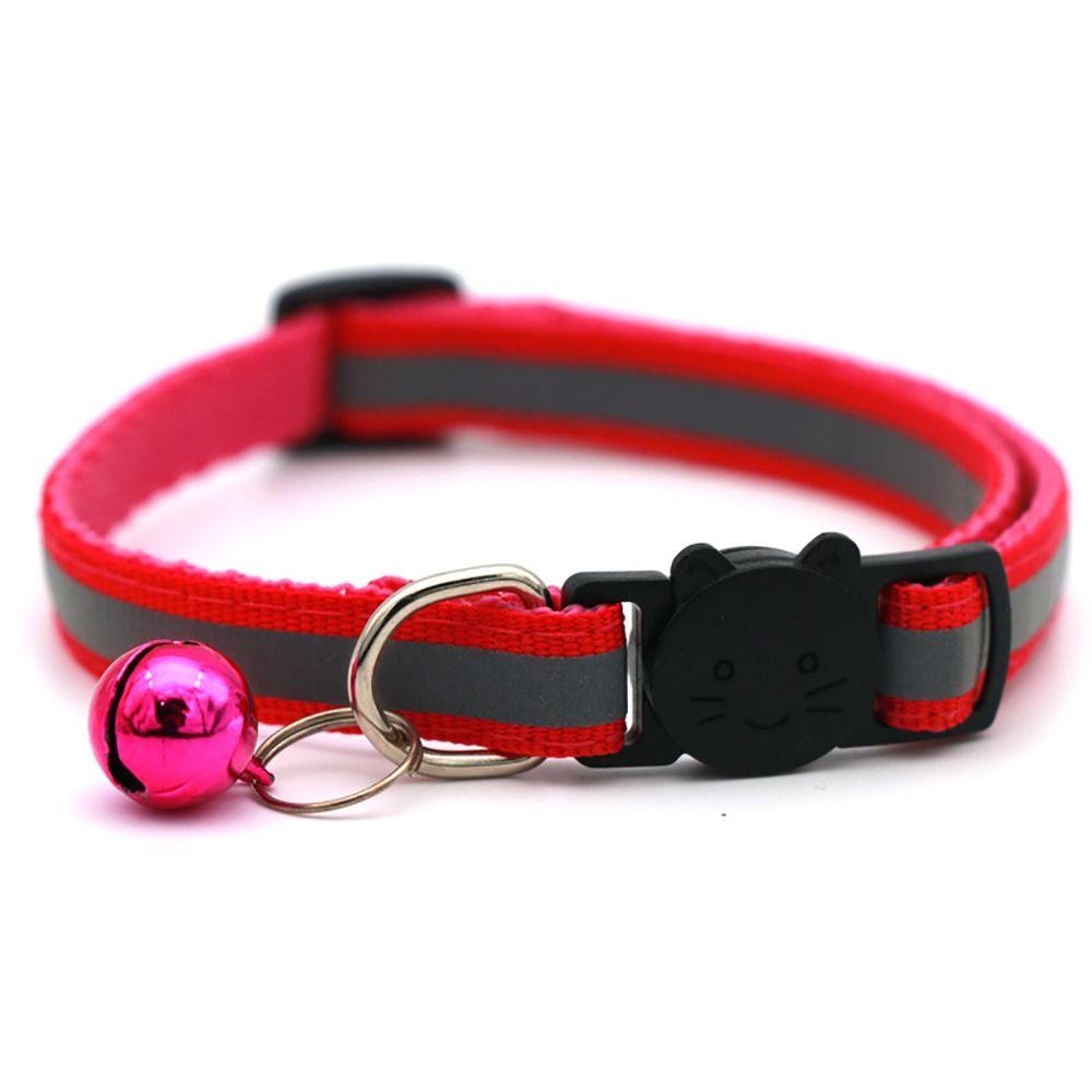 Adjustable Pets Collar with Bell Reflective Collar Trendy Cat Collar  Kitten Puppy