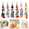 Fluffy Fashion Jewelry Womens Keychain Keyring Bag Pendant Pompom Ball Pendant