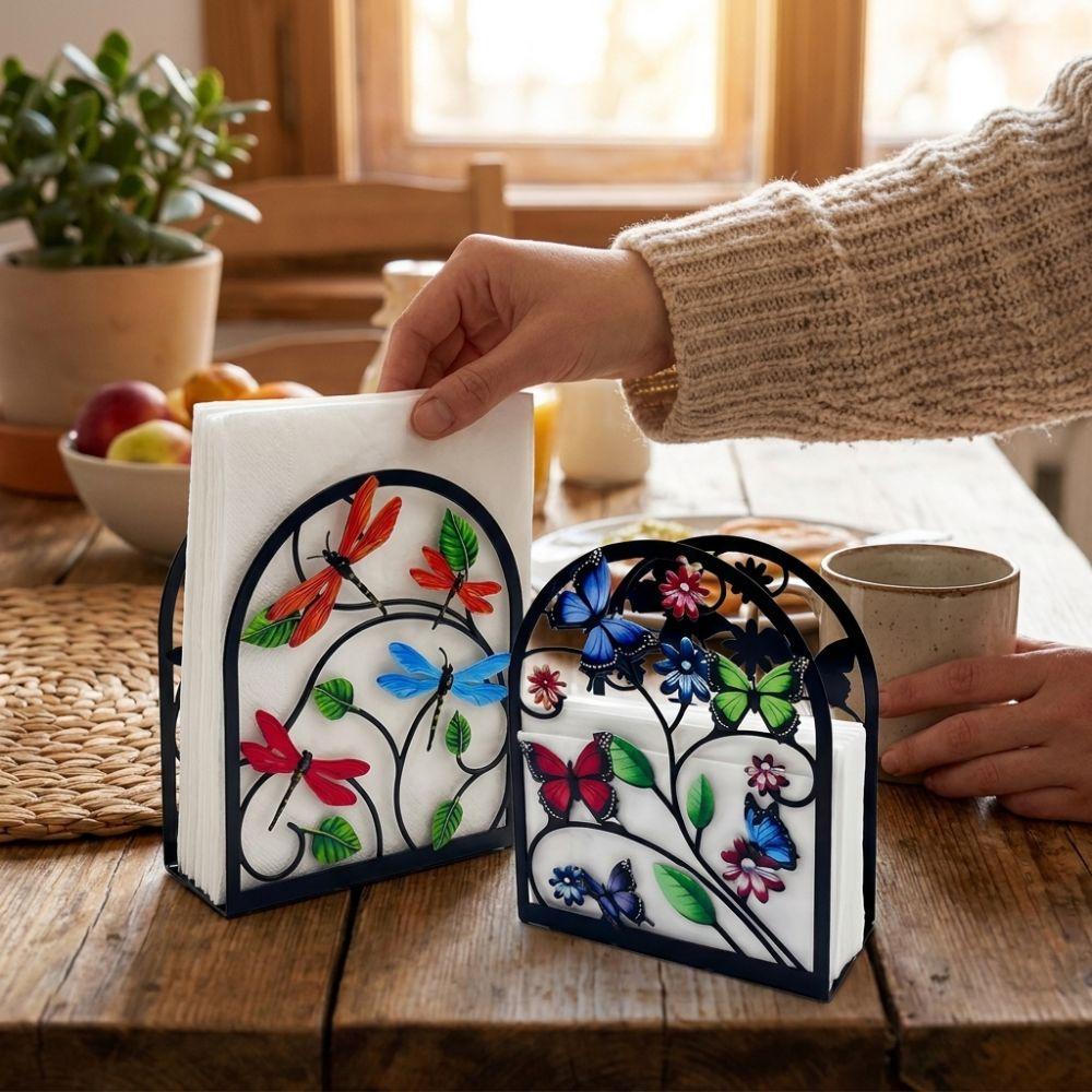 Rustproof Acrylic Napkin Holder Waterproof Desktop Tissue Stand Paper Towel Shelf Restaurant Use