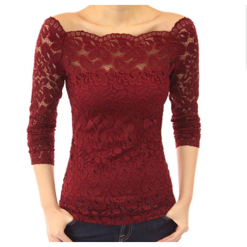 YYFS Женская мода повседневная весна осень однотонный принт длинный рукав одно плечо блузки и рубашки