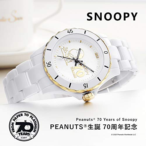 Наручные часы Snoopy Watch Лимитированная серия 2000 штук 70-летие Гибридная керамика Алмазы Гарантия производителя (белый)