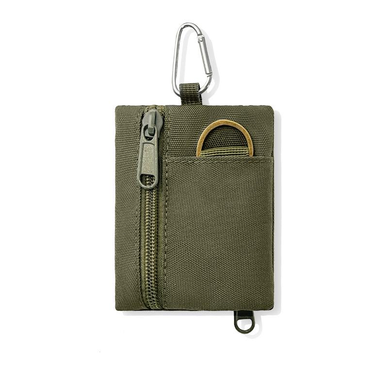 Outdoor Tactical Mini Coin & Key Canvas Pouch with Zipper