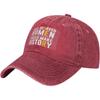 Well Behaved Women Make History Graphic Washed Baseball Cap Casual Distressed Dad Hat Unisex