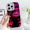 LZ23 Lips Kiss Heart Design Art Soft Phone Case for Samsung S24 Ultra S23 Plus S21 A16 A54 A34 A05 Infinix Hot 40 30i Lens Protection Shockproof Cover