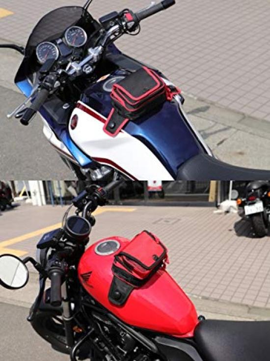 Сумка-мешок для бака DEGNER Suction Cup Pouch Pipeing 1.5L Black/Red NB-180