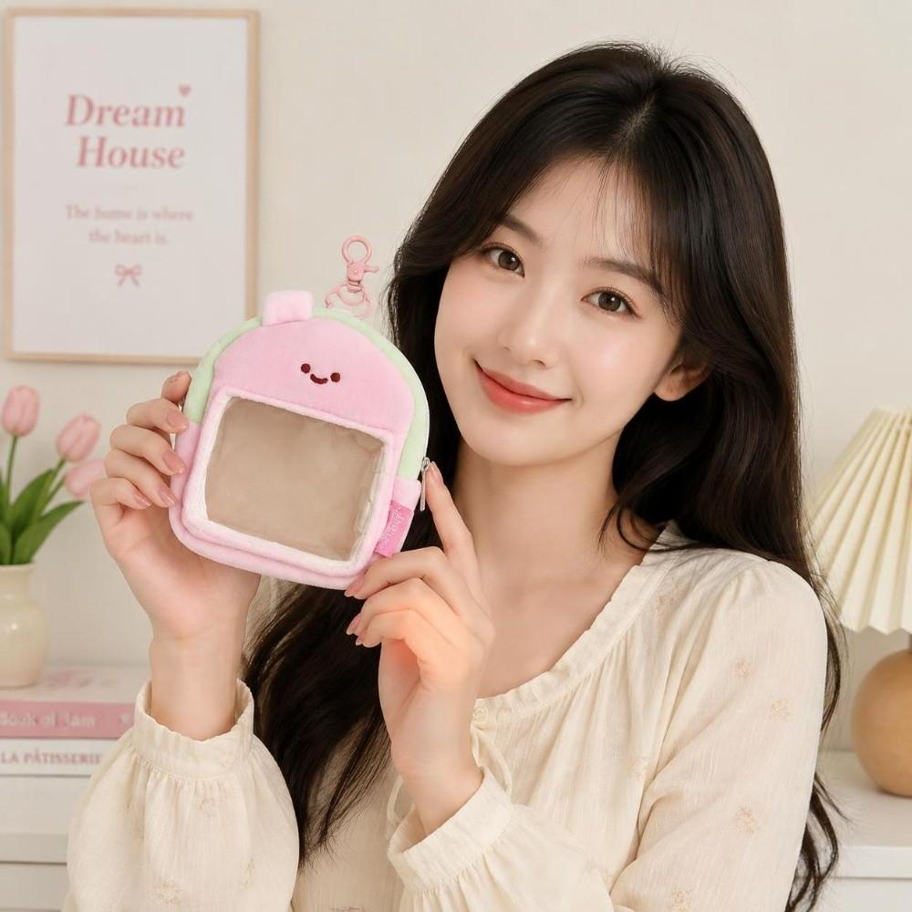 with Clear Window Transparent Doll Storage Bag House Model Doll Display Bag Decorative Pouch