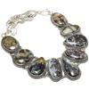 Calco Pyrite Gemstone Handmade Ethnic 925 Silver Necklace 18" JCN360-110
