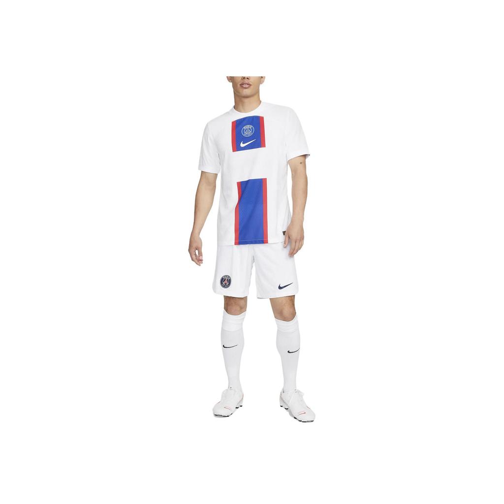 Nike Удобные спортивные шорты с принтом логотипа на матч «Пари Сен-Жермен» 2023/24 года дома/на выезде, мужские шорты белого цвета DX2630-100