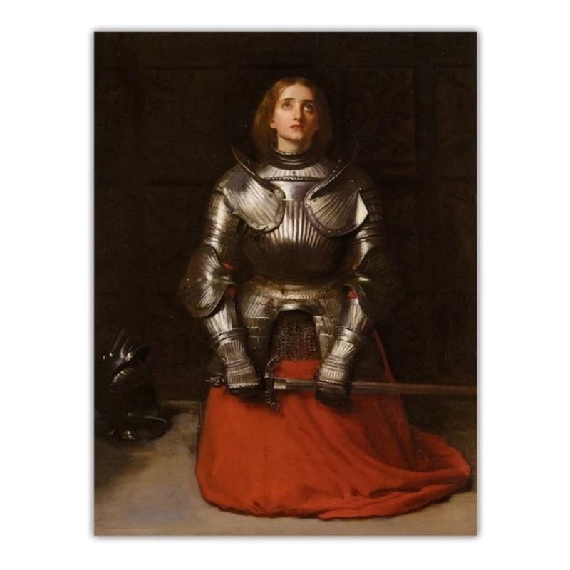 Святая Жанна д'Арк Джона Эверетта Милле, репродукция плаката, холст, картина маслом, винтажное произведение искусства, настенные художественные фотографии, домашний декор