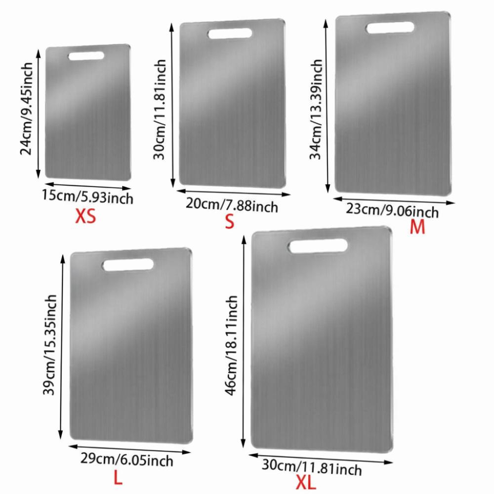 Stainless Steel Double Sides Cutting Board Thickened Chopping Board Kitchen
