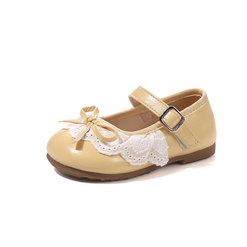 Весна 2026 Девочки Бант Принцесса Мягкая Подошва Кожаные Лоферы