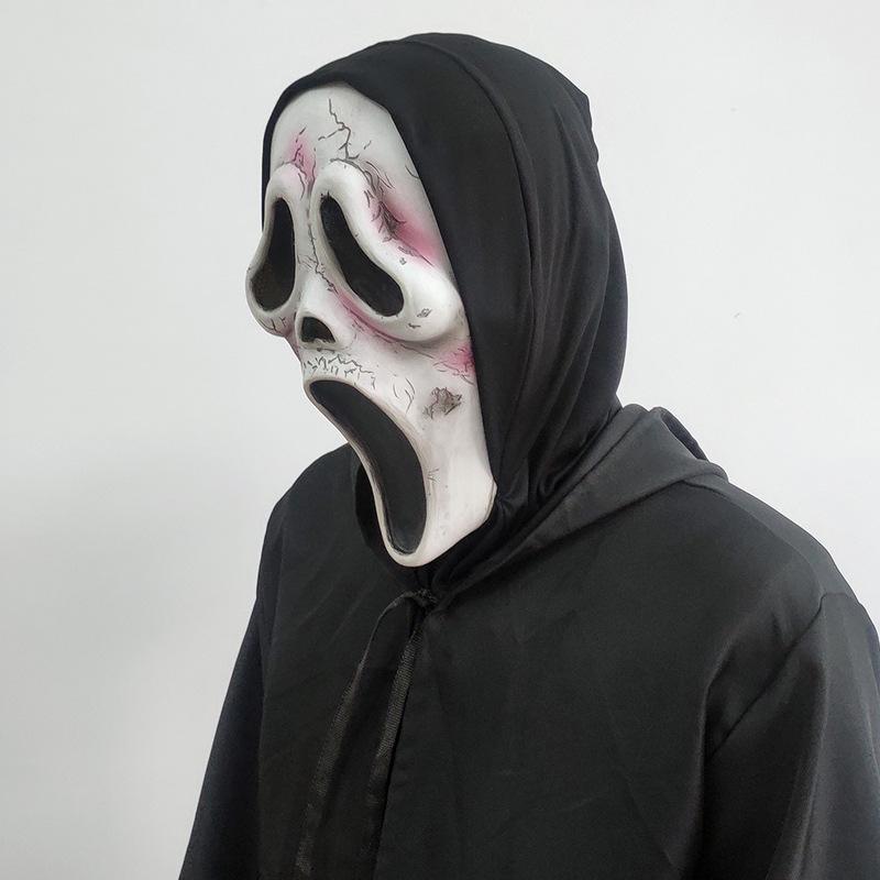 Жуткий ужасный крик 6, призрачное лицо, маска с черепом, косплей, ужас, убийца демонов, латексная маска, Хэллоуин, карнавальный костюм для вечеринки, реквизит