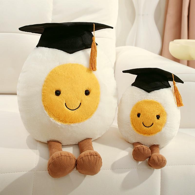 Плюшевая игрушка Доктор Яйцо 14см/25см/40см; Креативная кукла-яйцо для подарка на выпускной; Подушка для мальчиков и девочек
