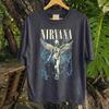 Футболка Comfort Colors Nirvana In Utero Ангел, Винтажная футболка гранж-группы, Футболка с графикой Курта Кобейна, Подарок для фаната рок-музыки 90-х