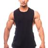 New Sports Vest Men'S Loose Summer Pure Cotton Fitness And Bodybuilding Quick Drying Sleeveless Shoulder White Base Shirt Sleeveless T-Shirt