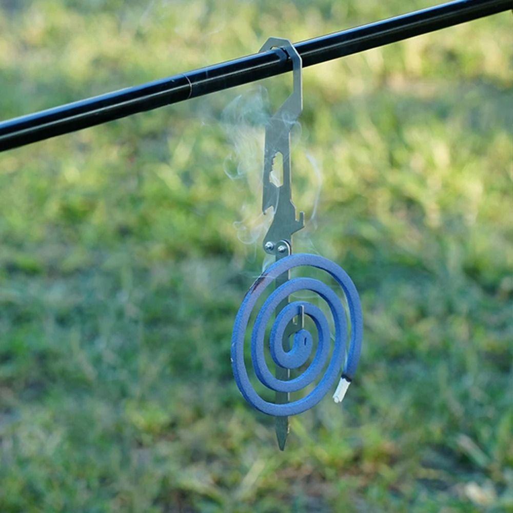 Creative Tent Ground Stakes Portable Folding Tent Stakes Mosquito Coil Holder Camping Accessories