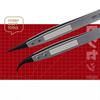 Tweezers, Hobby Tool, Gundam Plastic Model Kit, Ultra-Fine Tip Width 0.5mm, Anti-Static, Metallic, Matte Finish, Bent Tip