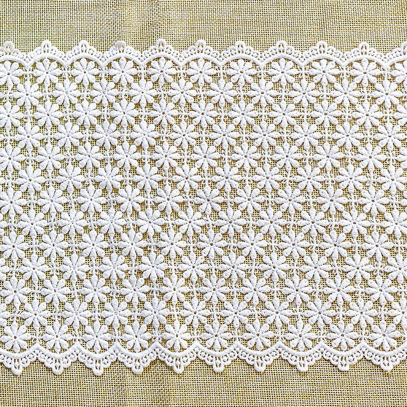 Новый стиль, ширина 17/20 см, 1 ярд/упаковка, водорастворимая кружевная отделка с цветочной вышивкой, кружевная бейка, хлопковый материал