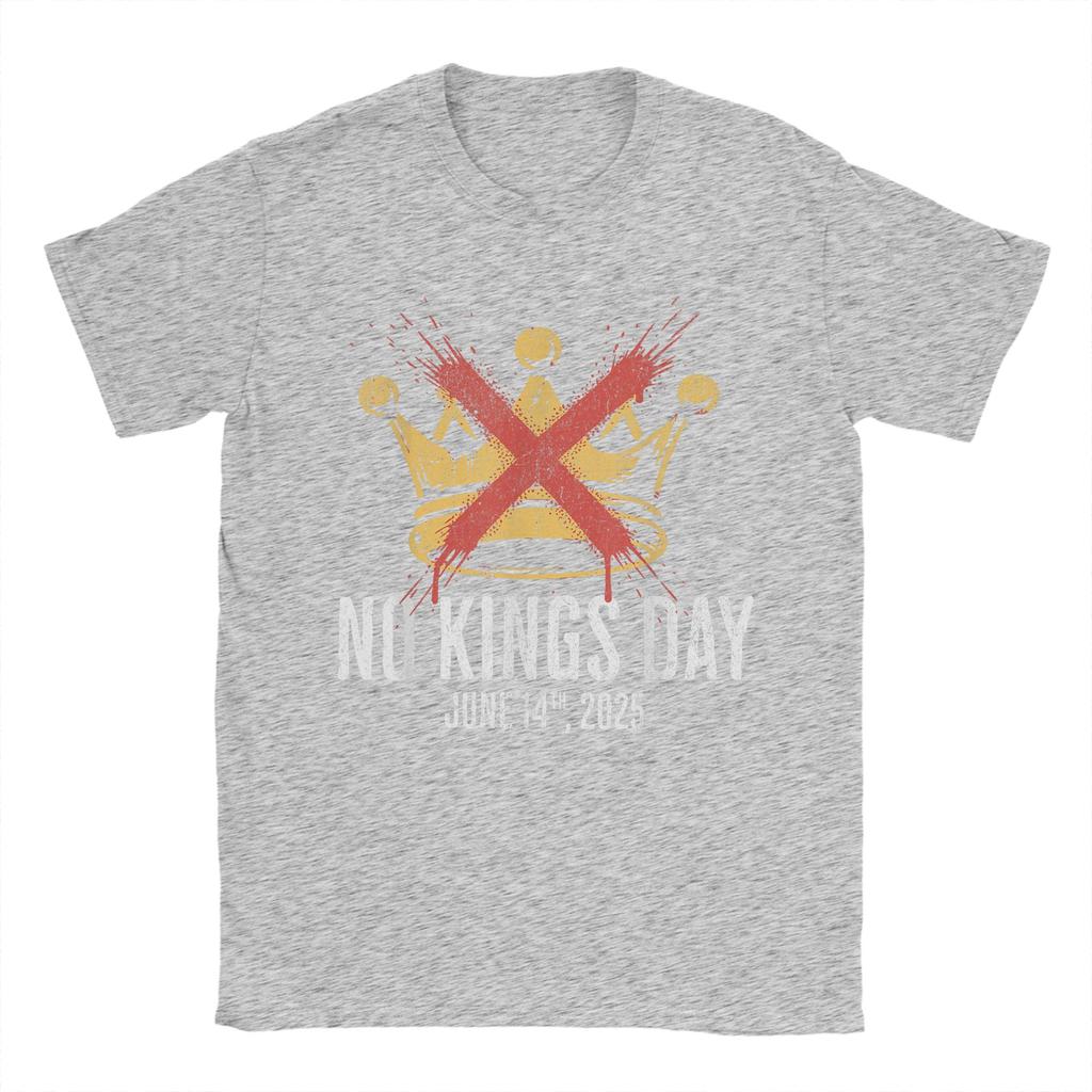 Men's T-Shirt No Kings Day October 18 2025 Crazy Cotton Tees Short Sleeve Rejecting King T Shirts Crew Neck merch Gift Idea