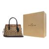 Coach Darcie 26 Classic Monogram Zip Closure Leather Shoulder Crossbody Tote Bag Medium Women handbags Khaki CH287-IME7V