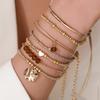 Bohemian Beaded Seven-Piece Bracelet Set - Ethnic Style Layered Heart Charm Jewelry for Women