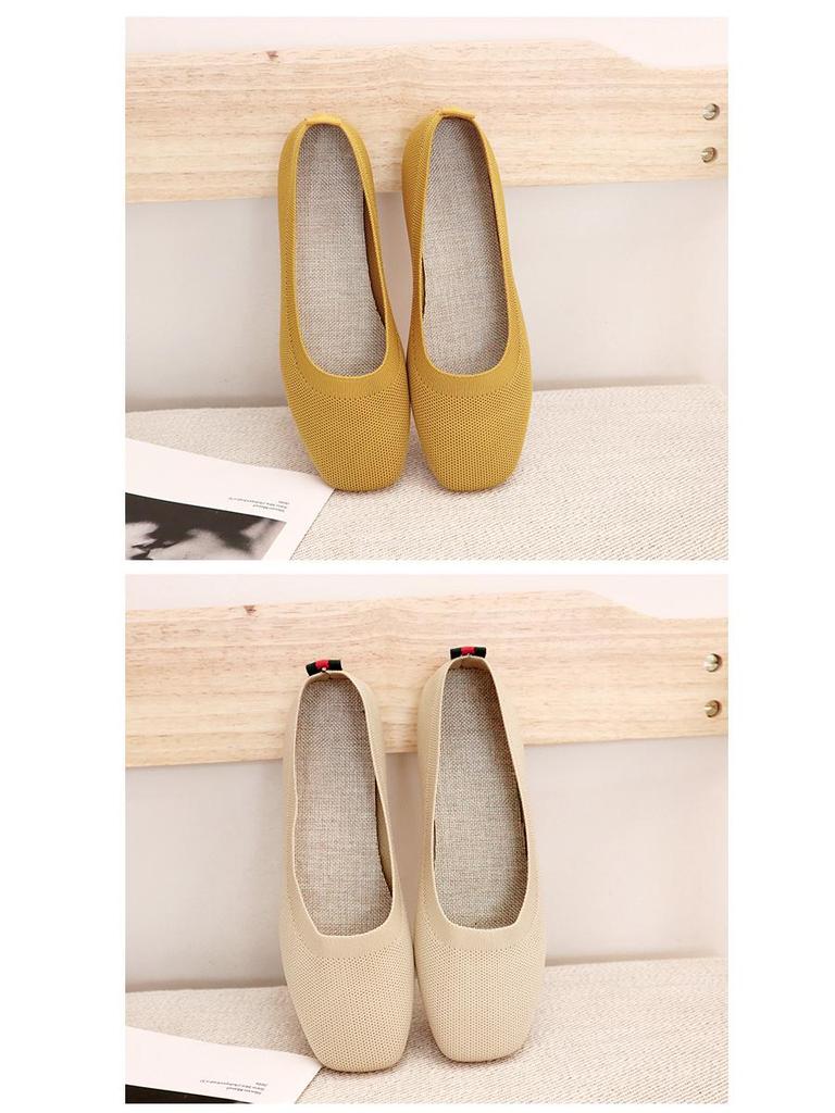 Женские вязаные лоферы-слипоны на плоской подошве, весна 2022