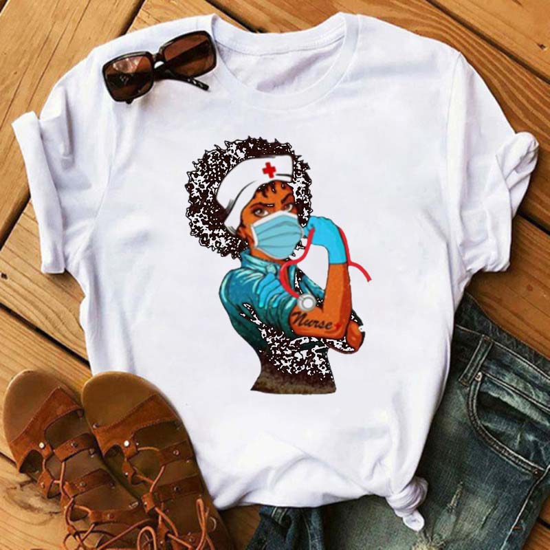 Women T-Shirt Keep Calm Funny Nurse T-Shirt Summer Nurse Graphic Printed Tops Casual Ladies Tee Harajuku Girl T-Shirts