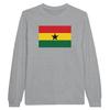 Футболка с длинными рукавами - PIXELFORMA - Drapeau du Ghana - 100% хлопок - Gris - Manches longues