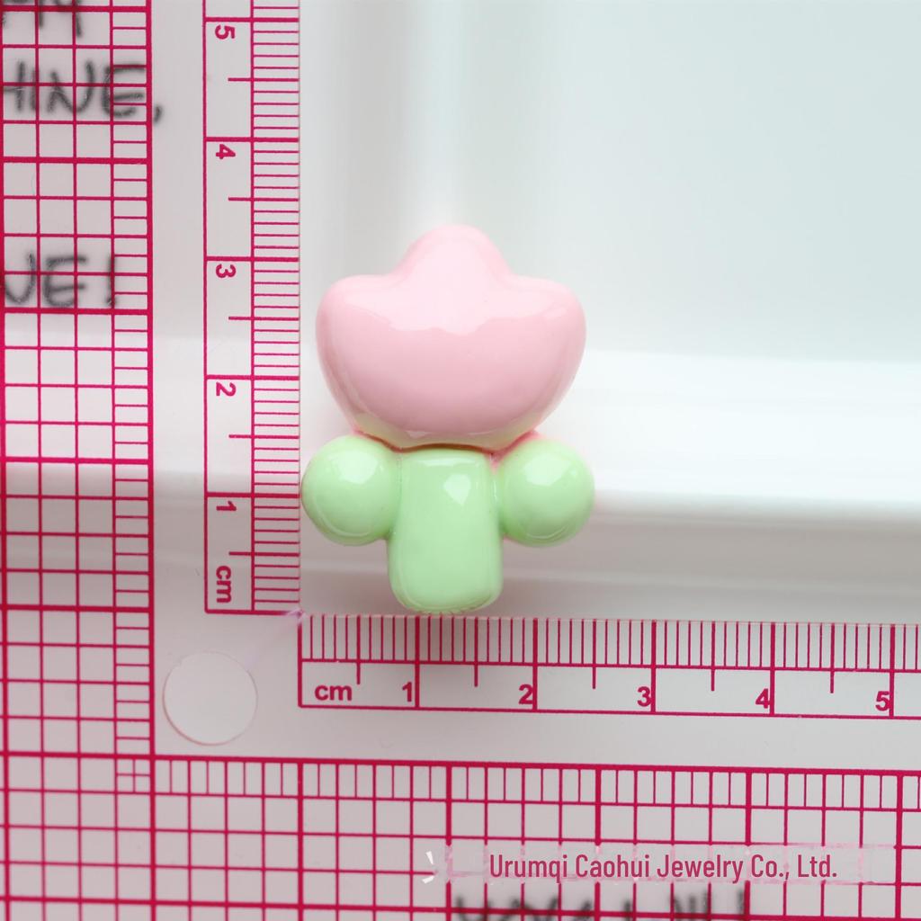 Bright Tulip & Sunflower DIY Jewelry Accessories Set with Cream Glue and Resin Hairpins and Rings