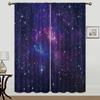 Blue Star Curtains Shiny Galaxy Pattern for Kids Bedroom Window Dreamy Decor