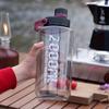 High-Capacity Plastic Fitness Water Bottle with Handle - Heat Resistant, for Men and Women