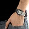 Casio Серия YOUTH - металлический маленький квадрат, ретро уличный маленький серебряный самородок, водонепроницаемый, деловой, кварцевый механизм, ремешок из нержавеющей стали, DB-360-1A