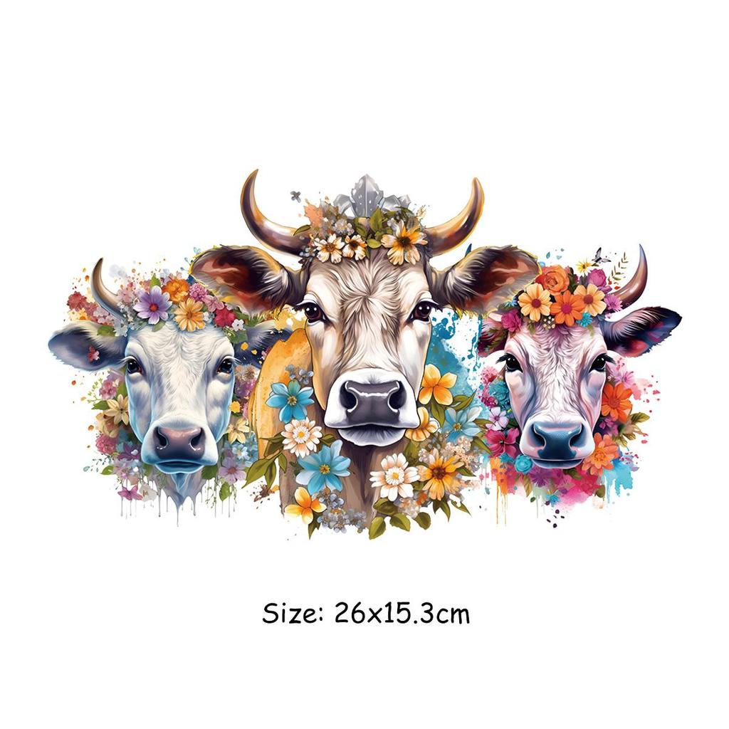 Flower Animals Applique On Clothes Thermal Press Hat Bag Parches Ropa Clothes Stickers Hoodies Diy Heat Transfer Badges