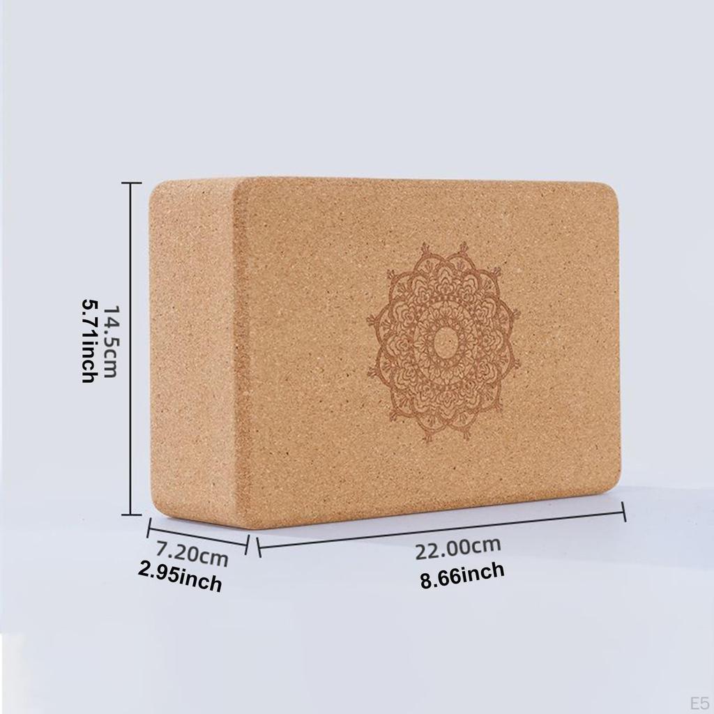 Cork Yoga Block Exercise Assistive Equipment Wooden Accessory for Fitness Home Gym