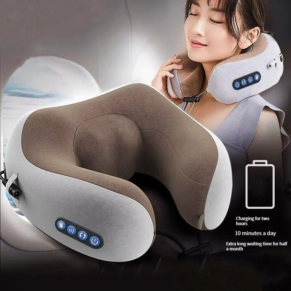 Vibration Massage Electric Neck Massager Intelligent Kneading Massage Pillow Outdoor Activities
