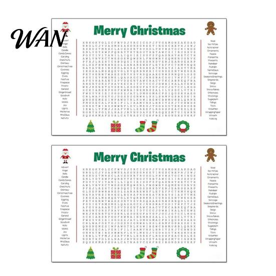 Festive Party Decor Poster-Size Word Search Thanksgiving Christmas Find Poster Giant Interactive Activity 36"X22" Wall Game for Family Holiday
