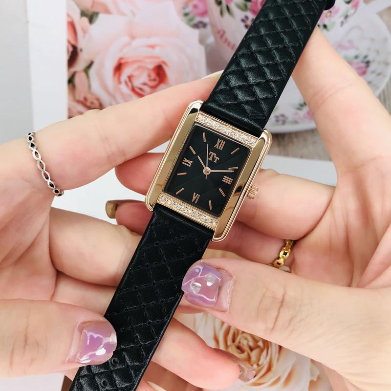 New Rectangular Women'S Watch, Minimalist Style, High-End And Luxurious, Vintage Leather, Fashionable Women'S Wristwatch.