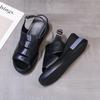 Summer Wedge Platform Sandals 2025 Fashion Retro Romen Beach Shoes Ladies Casual Peep Toe Soft Comfortable Sandalias De Mujer