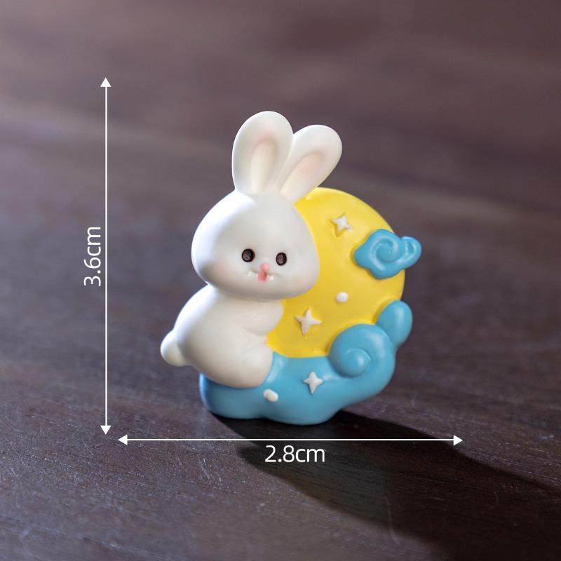 Mid-Autumn Festival Mooncakes Rabbit Figurines Decorative Gifts Accessories Car Office Desks and Small Ornaments
