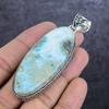Ларимар Драгоценный камень 925 Стерлинговое серебро Ювелирная подвеска 3,27"