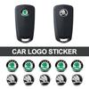 Car Sticker 2025 Hot 10mm Car Remote Key Sticker Aluminum Emblem Decal For Skoda Octavia Kodiaq Fabia Superb Rapid Kamiq Karoq D