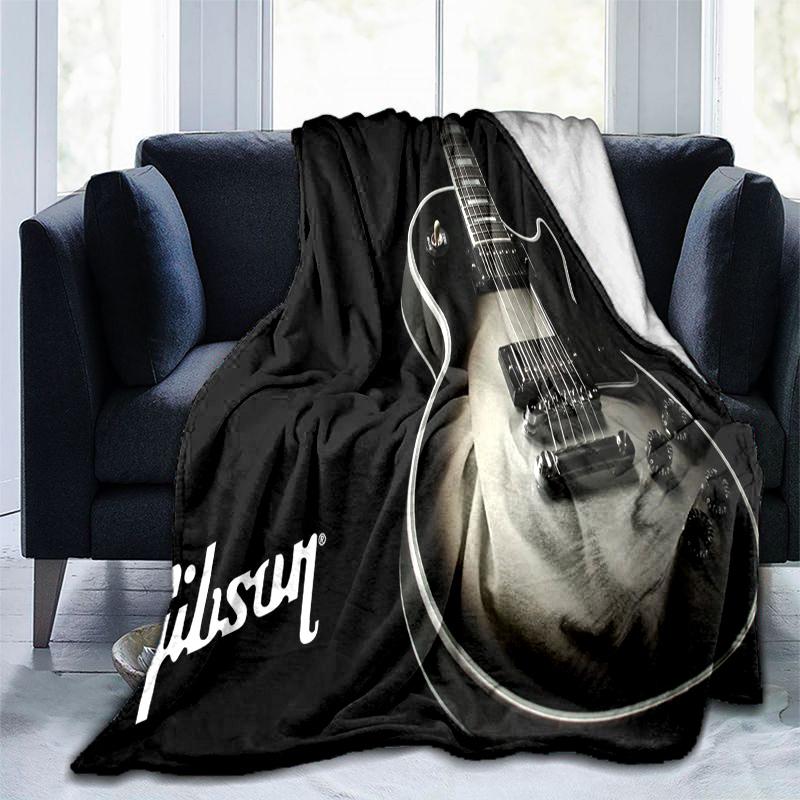 Guitar Print Blanket Soft Comfortable All Seasons Suitable Sofa Office Nap Travel Birthday Gift Christmas Present