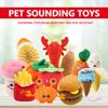 Мягкая пищащая игрушка, игрушки для собак, устойчивая к укусам, чистая игрушка для жевания собак, мяч для дрессировки щенков, фрукты, мультфильмы, животные, товары для домашних животных